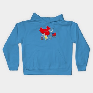 where is taiwan world map | taiwan location map_not Thailand and China_blue Kids Hoodie